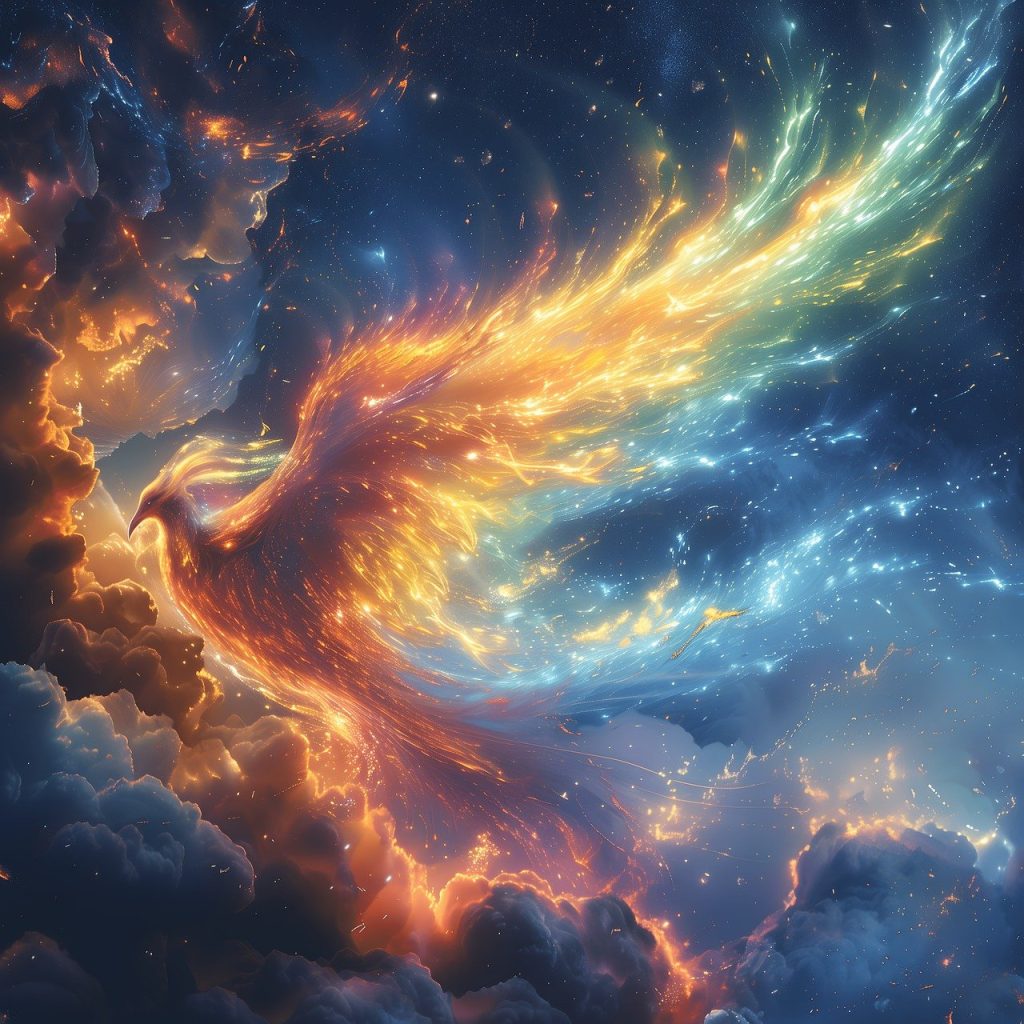 ai generated, phoenix, mythical